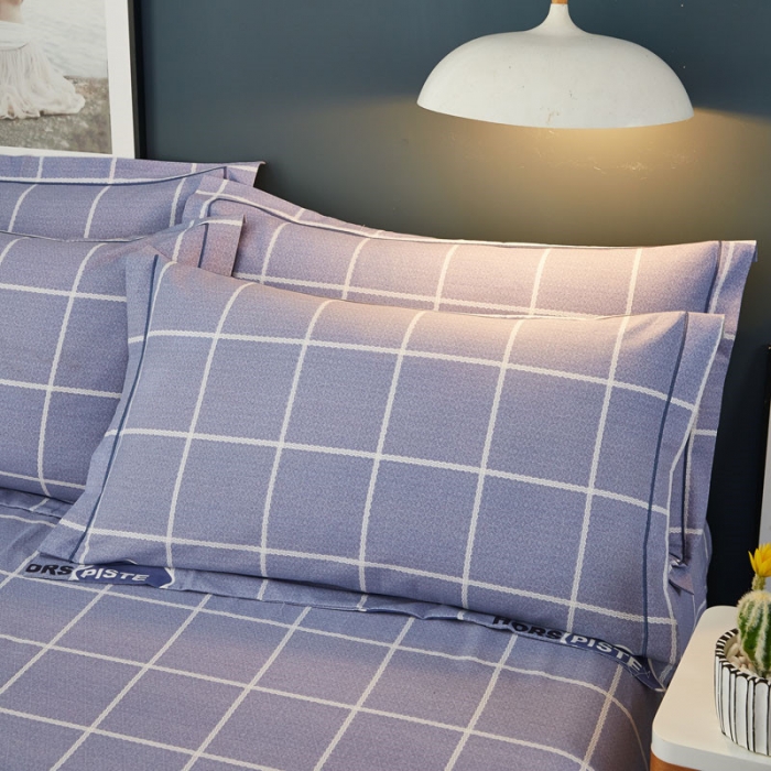 91家纺网 家纺一手货源 找家纺 雲归梦 2019新款多规格全棉加厚生态磨毛四件套素简主义-兰