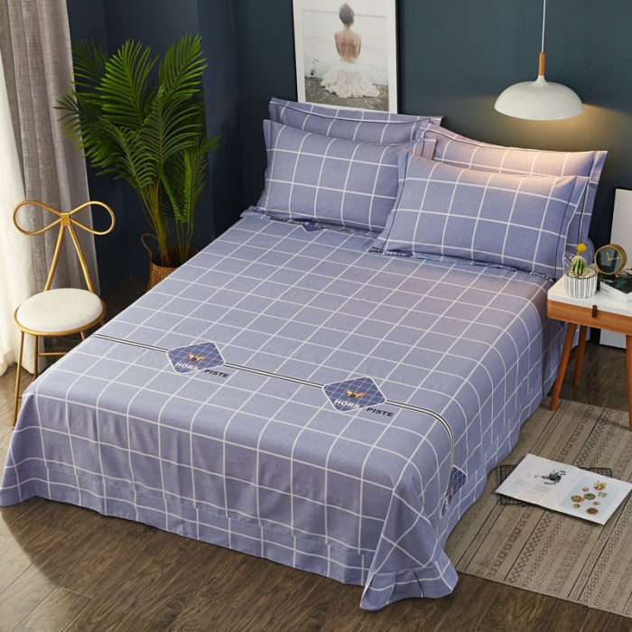 91家纺网 家纺一手货源 找家纺 雲归梦 2019新款多规格全棉加厚生态磨毛四件套素简主义-兰