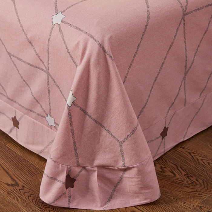 91家纺网 家纺一手货源 找家纺 雲归梦 2019新款多规格全棉加厚生态磨毛四件套 西子恋人-粉