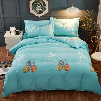 雲归梦 2019新款多规格全棉加厚生态磨毛四件套 香蜜