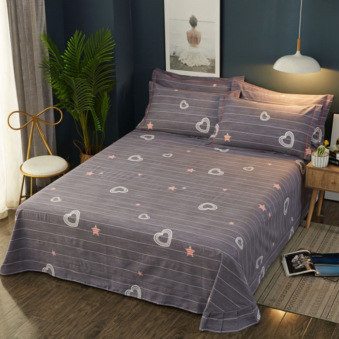 91家纺网 家纺一手货源 找家纺 雲归梦 2019新款多规格全棉加厚生态磨毛四件套 星辰点点-灰