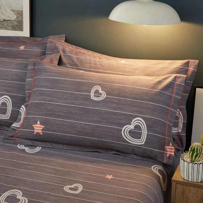 91家纺网 家纺一手货源 找家纺 雲归梦 2019新款多规格全棉加厚生态磨毛四件套 星辰点点-灰