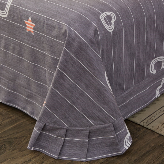 91家纺网 家纺一手货源 找家纺 雲归梦 2019新款多规格全棉加厚生态磨毛四件套 星辰点点-灰