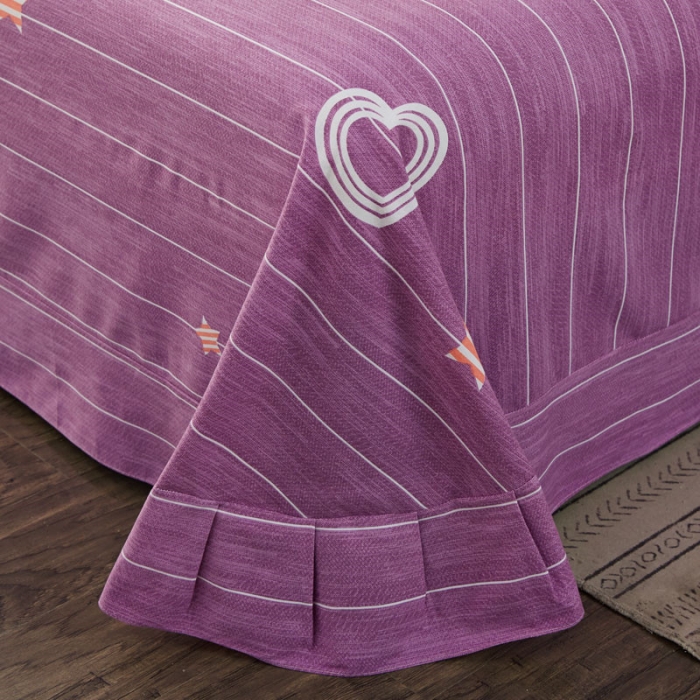 91家纺网 家纺一手货源 找家纺 雲归梦 2019新款多规格全棉加厚生态磨毛四件套星晨点点-紫