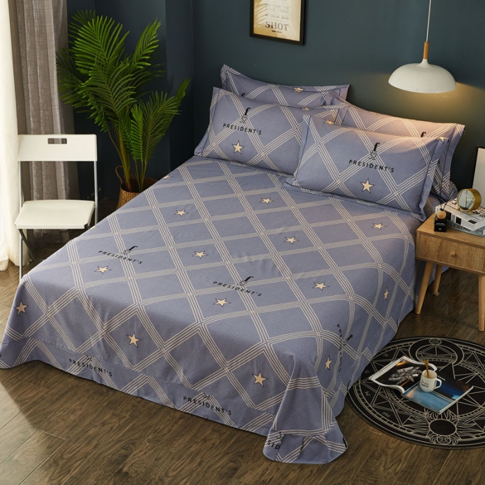 91家纺网 家纺一手货源 找家纺 雲归梦 2019新款多规格全棉加厚生态磨毛四件套 星语星愿-灰