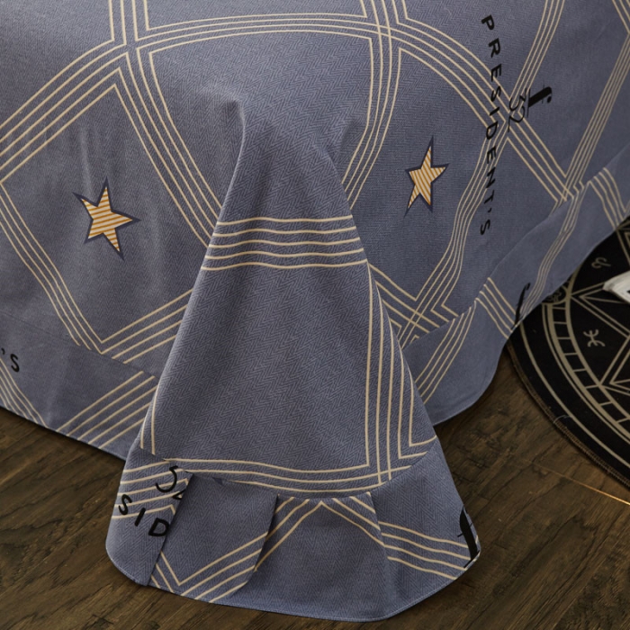 91家纺网 家纺一手货源 找家纺 雲归梦 2019新款多规格全棉加厚生态磨毛四件套 星语星愿-灰