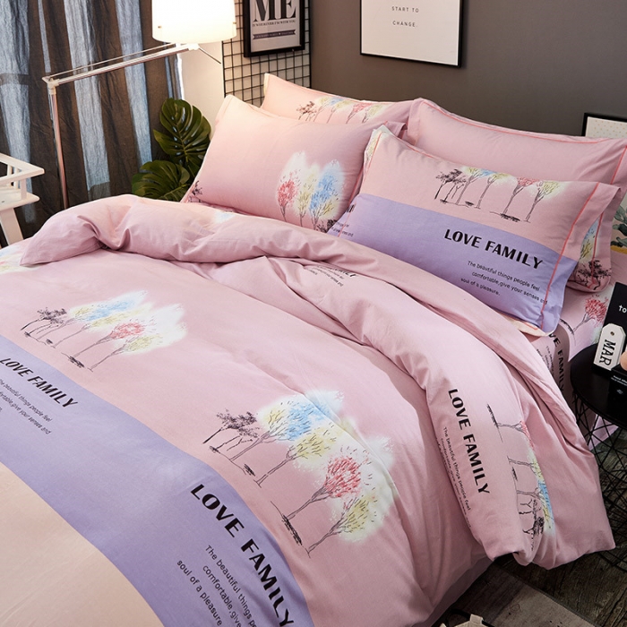 91家纺网 家纺一手货源 找家纺 雲归梦 2019新款多规格全棉加厚生态磨毛四件套 幸福小世界