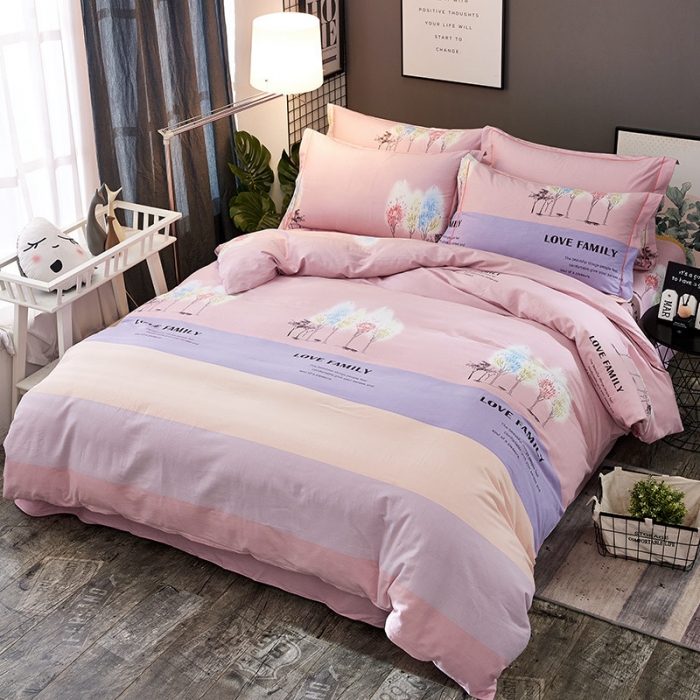 91家纺网 家纺一手货源 找家纺 雲归梦 2019新款多规格全棉加厚生态磨毛四件套 幸福小世界