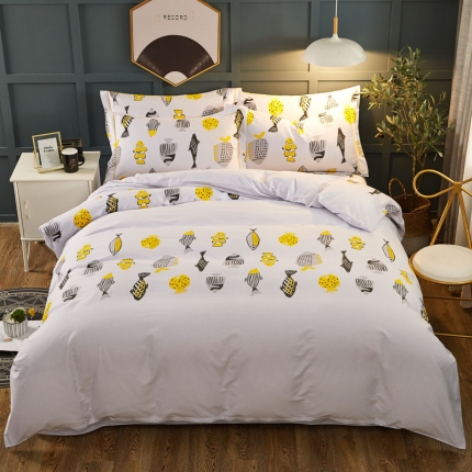 雲归梦 2019新款多规格全棉加厚生态磨毛四件套 鱼儿多多