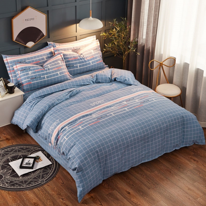 91家纺网 家纺一手货源 找家纺 雲归梦 2019新款多规格全棉加厚生态磨毛四件套 运动风尚