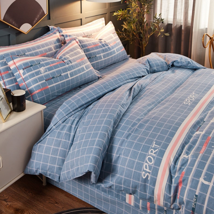 91家纺网 家纺一手货源 找家纺 雲归梦 2019新款多规格全棉加厚生态磨毛四件套 运动风尚