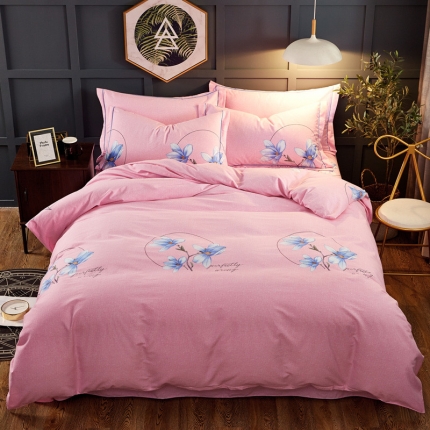 91家纺网 家纺一手货源 找家纺 （总2）雲归梦 2019新款多规格全棉加厚生态磨毛四件套