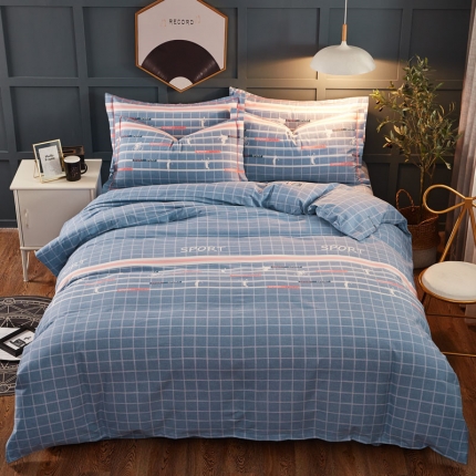 91家纺网 家纺一手货源 找家纺 雲归梦 2019新款多规格全棉加厚生态磨毛四件套 运动风尚