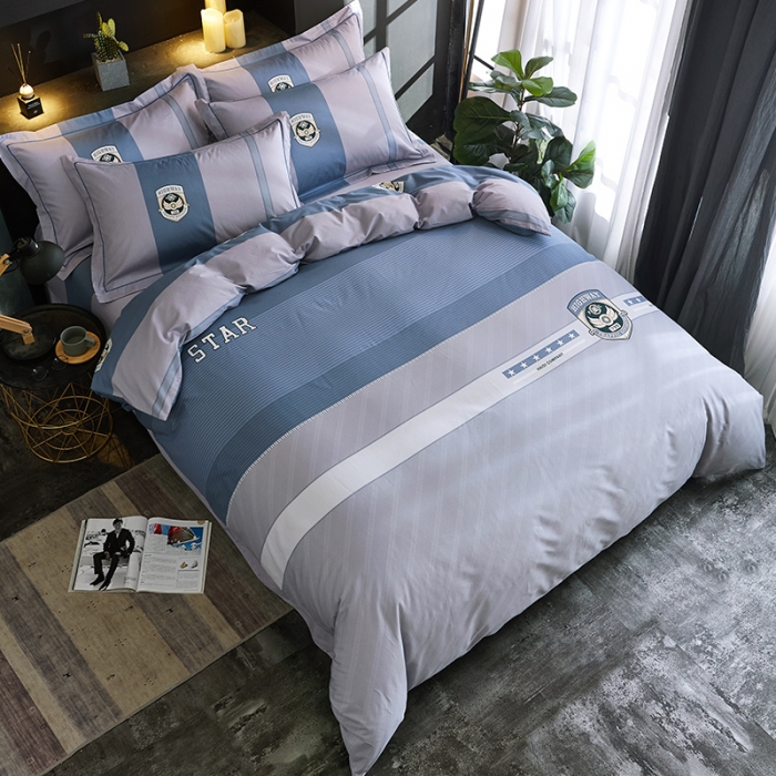 91家纺网 家纺一手货源 找家纺 （总）雲归梦 2019全棉活性大版简约卡通风格四件套