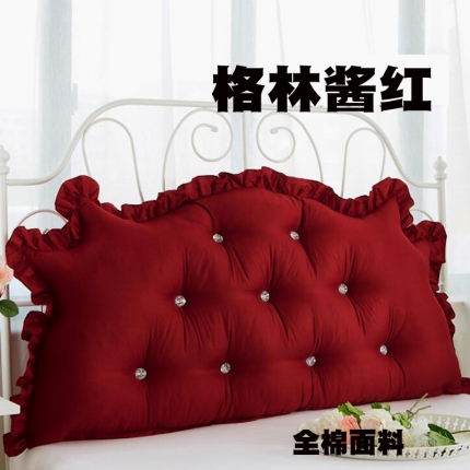 一兰家纺 全棉大靠背 格林酱红