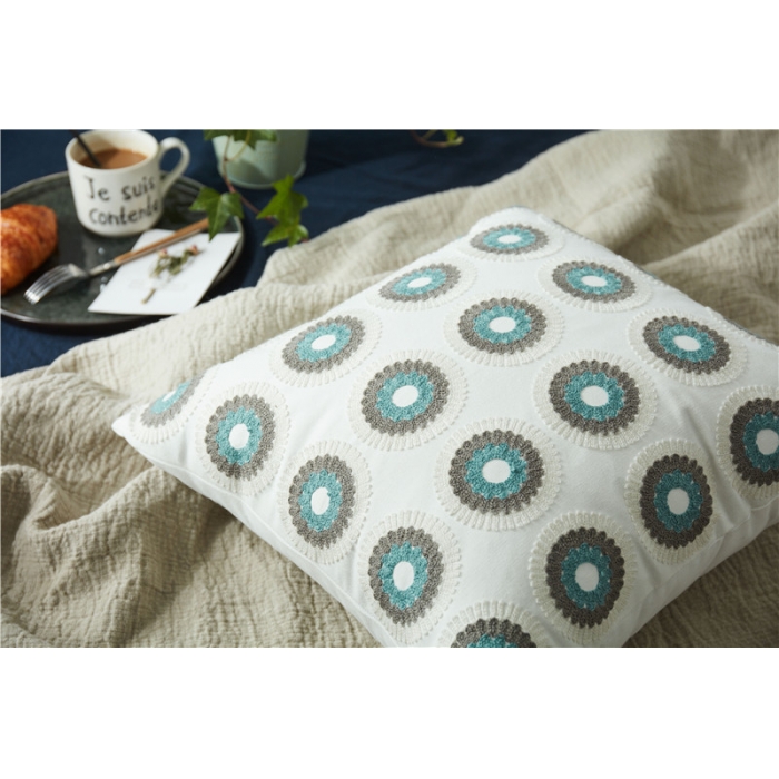 91家纺网 家纺一手货源 找家纺 （总）918家纺 全棉毛巾拉链绣抱枕正方形款