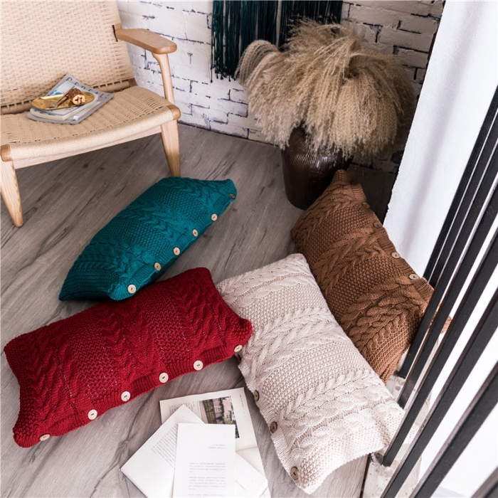 91家纺网 家纺一手货源 找家纺 （总）918家纺 2021新款粗针麻花长腰枕