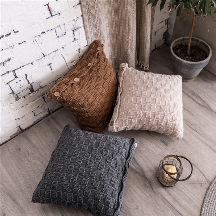 91家纺网 家纺一手货源 找家纺 （总）918家纺 2021新款立体方格抱枕