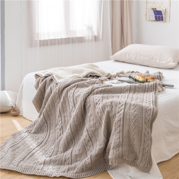 91家纺网 家纺一手货源 找家纺 918家纺 2021新款公主风加绒毯 高级灰