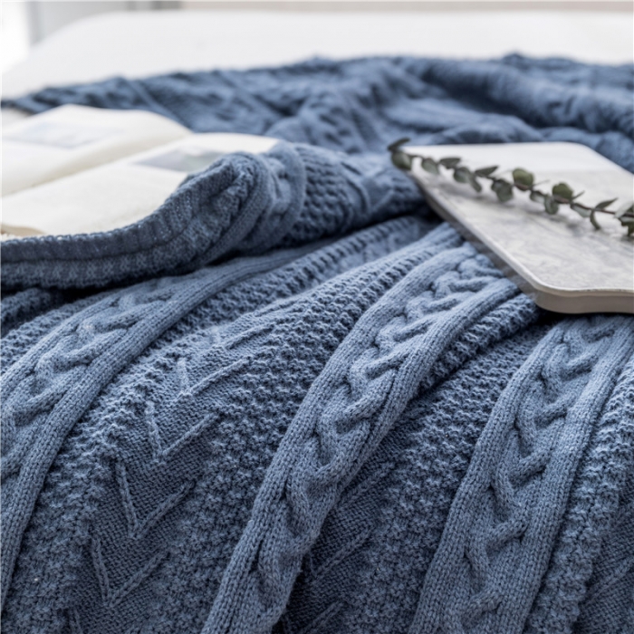 91家纺网 家纺一手货源 找家纺 918家纺 2021新款公主风加绒毯 蓝灰色