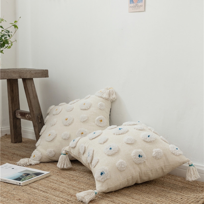 91家纺网 家纺一手货源 找家纺 918家纺 2021新款ins波西米亚风簇绒抱枕 B款