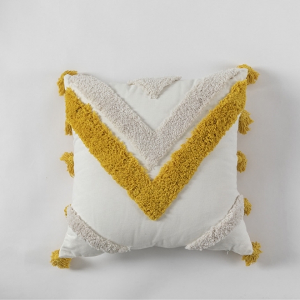 91家纺网 家纺一手货源 找家纺 918家纺2021达尔贝达ins摩洛哥风情簇绒抱枕达尔正方形