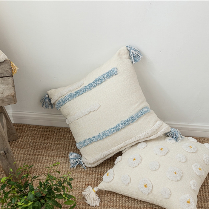 91家纺网 家纺一手货源 找家纺 918家纺 2021新款ins波西米亚风簇绒抱枕 C款