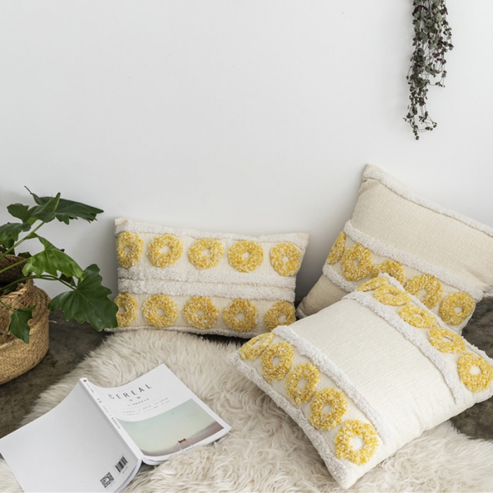 91家纺网 家纺一手货源 找家纺 918家纺 2021丹吉尔ins波西米亚风情簇绒抱枕丹吉尔B