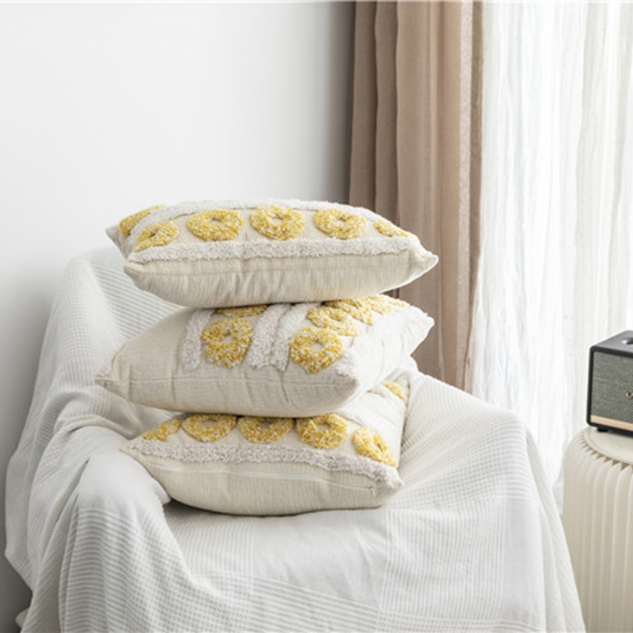 91家纺网 家纺一手货源 找家纺 918家纺 2021丹吉尔ins波西米亚风情簇绒抱枕丹吉尔C