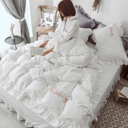 91家纺网 家纺一手货源 找家纺 （总）索飞特家纺 2020冬款水晶绒刺绣床笠款四件套