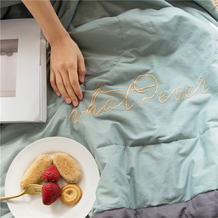 91家纺网 家纺一手货源 找家纺 北纬27度 2020新款莫兰小姐系列全棉夏被 纳兰绿