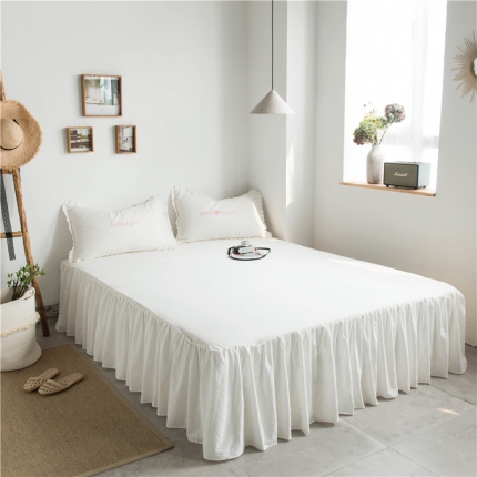 北纬27度 2019新款全棉床裙 流光白