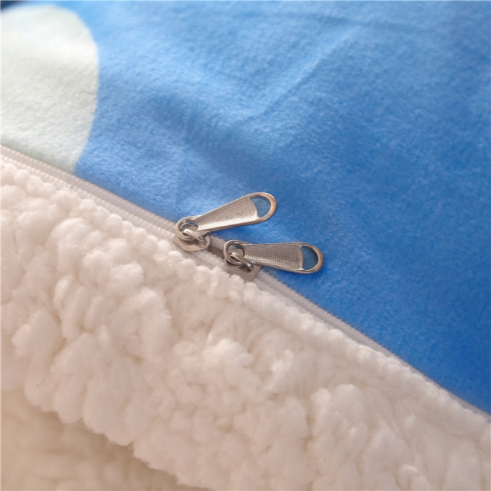 91家纺网 家纺一手货源 找家纺 北纬27度 2019新款羊羔绒多功能被套毯子 哆啦A梦