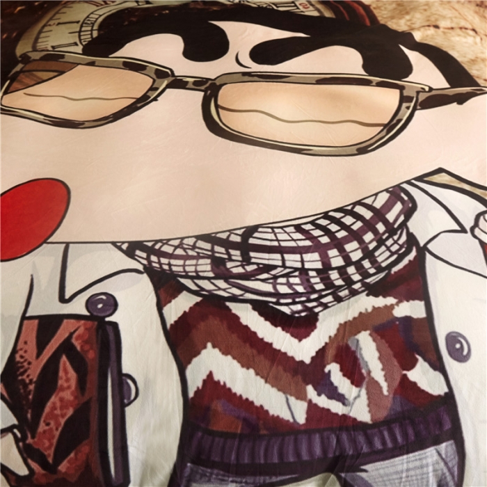 91家纺网 家纺一手货源 找家纺 北纬27度 2019新款羊羔绒多功能被套毯子 蜡笔小新