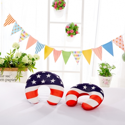 萌番宝 2018新款U型乳胶枕 星条旗