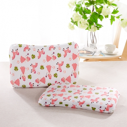 91家纺网 家纺一手货源 找家纺 （总）萌番宝 新款婴儿薄定型乳胶枕头43*28*3cm