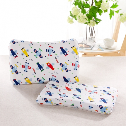 萌番宝 新款婴儿薄定型乳胶枕头43*28*3cm 小飞机