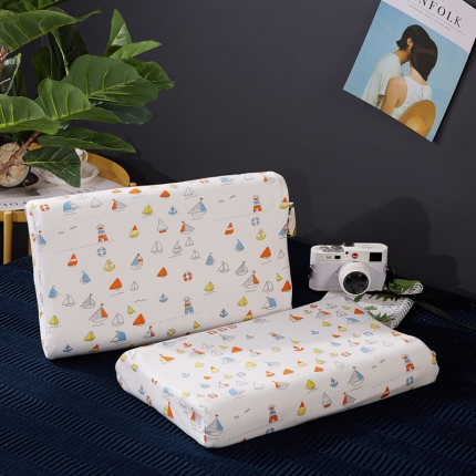 91家纺网 家纺一手货源 找家纺 （总）萌番宝枕业儿童天然乳胶枕拉链（含内外套）27*44cm