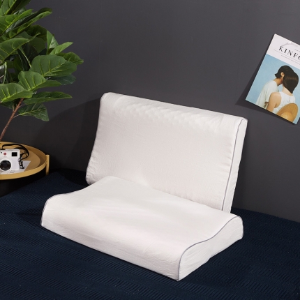 91家纺网 家纺一手货源 找家纺 萌番宝2022无印水洗天然乳胶枕芯枕头含质检直播供货 牛奶白