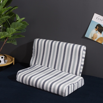 91家纺网 家纺一手货源 找家纺 萌番宝2022无印水洗天然乳胶枕芯枕头含质检直播供货雪溪蓝条