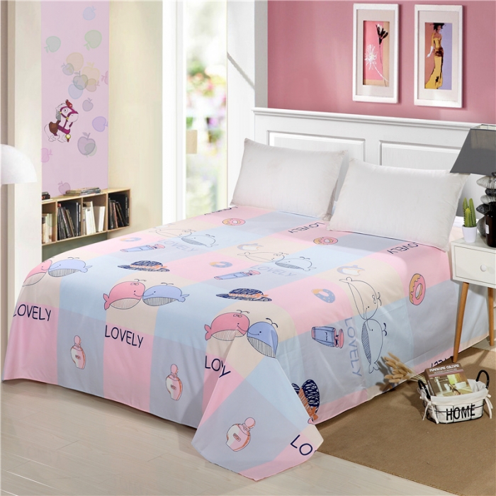 91家纺网 家纺一手货源 找家纺 赫然家纺 新款80g芦荟棉单品床单 海底世界