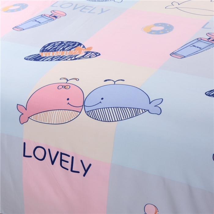 91家纺网 家纺一手货源 找家纺 赫然家纺 新款80g芦荟棉单品床单 海底世界