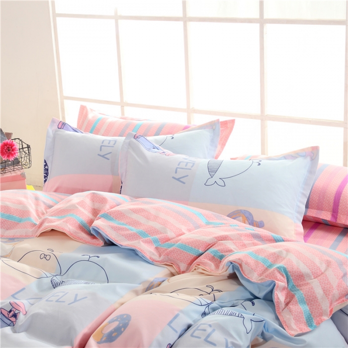 91家纺网 家纺一手货源 找家纺 赫然家纺 新款舒适柔软亲肤爆款芦荟棉四件套货源充足 海底世界