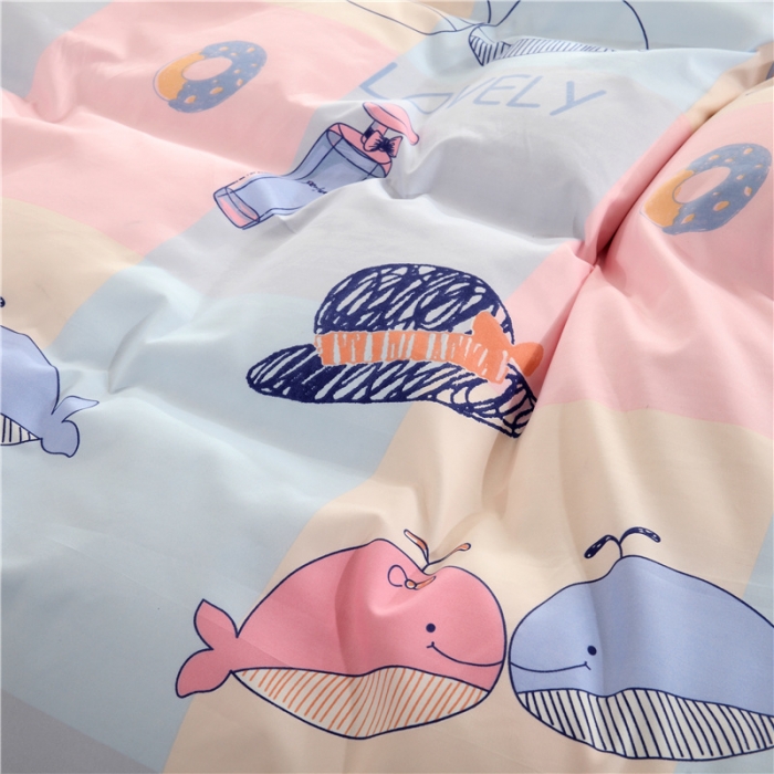 91家纺网 家纺一手货源 找家纺 赫然家纺 新款芦荟棉单品被套 海底世界