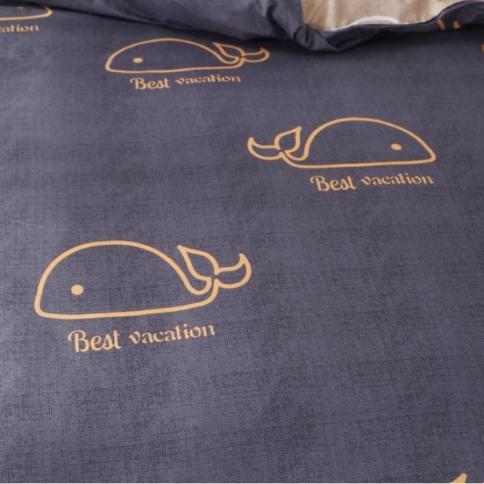 91家纺网 家纺一手货源 找家纺 赫然家纺 新款芦荟棉单品被套 鲸鱼