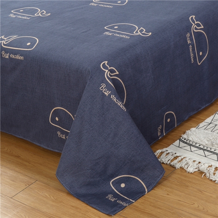 91家纺网 家纺一手货源 找家纺 赫然家纺 新款80g芦荟棉单品床单鲸鱼