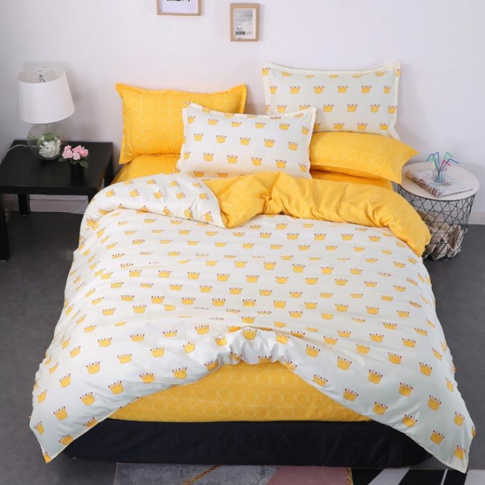 91家纺网 家纺一手货源 找家纺 赫然家纺 新款舒适柔软亲肤爆款芦荟棉四件套货源充足 皇冠