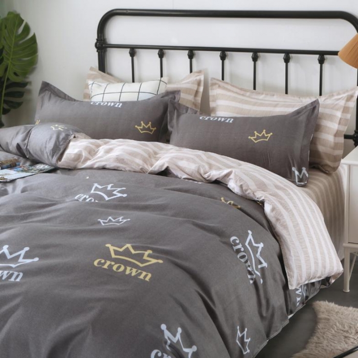 91家纺网 家纺一手货源 找家纺 赫然家纺 新款舒适柔软亲肤爆款芦荟棉四件套货源充足 加冕