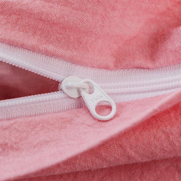 91家纺网 家纺一手货源 找家纺 柠萌家居 全棉色织水洗棉单被套 粉红色