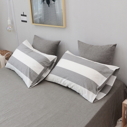 91家纺网 家纺一手货源 找家纺 柠萌家居 全棉水洗棉枕套纯色74*48cm一只